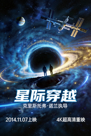 科幻大片《星际穿越》高清4K海报 - 震撼视觉体验